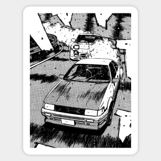 JDM Japanese Drift Racer Drifting Car Anime Manga Eurobeat Intensifies Racing Aesthetic Sticker